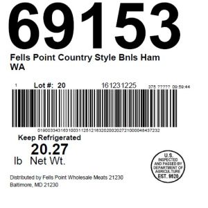 Fells Point Country Style Bnls Ham WA