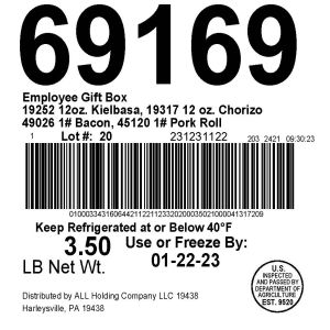 Employee Gift Box 19252 12oz. Kielbasa, 19317 12 oz. Chorizo
