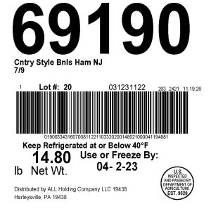 Country Style Smkd Bnls Ham NJ 7/9