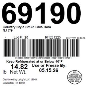 Country Style Smkd Bnls Ham NJ 7/9