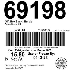 Gift Box S&S BI Smkd Ham NJ