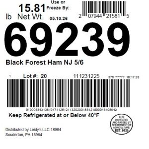 Black Forest Ham NJ 5/6
