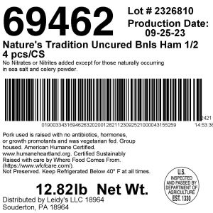 NT Uncured 1/2 Bnls Ham 4 pcs/CS