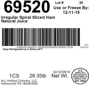 Irregular Spiral Sliced Ham Natural Juice