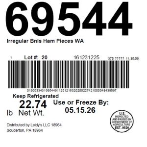 Irregular Bnls Ham Pieces WA