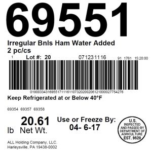 Irregular Bnls Ham WA 2 pc/cs