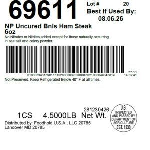 NP Uncured Bnls Ham Steak 6oz
