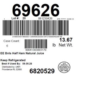 EE Bnls Half Ham Natural Juice
