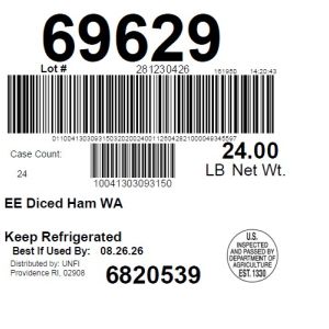 EE Diced Ham WA