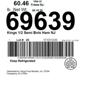 Kings 1/2 Semi Bnls Ham NJ