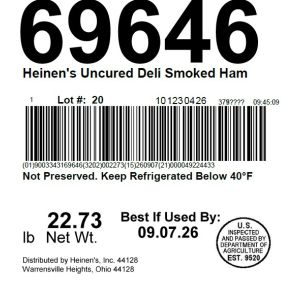 Heinen's Uncured Deli Smoked Ham