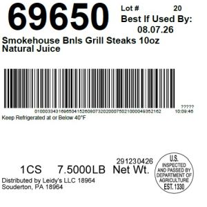 Smokehouse Bnls Grill Steaks 10oz Natural Juice
