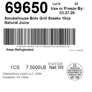 Smokehouse Bnls Grill Steaks 10oz Natural Juice