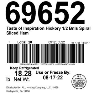 Taste of Inspiration 1/2 Bnls Spiral Sliced Ham