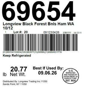 Longview Black Forest Bnls Ham WA 10/12
