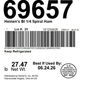 Heinen's BI 1/4 Spiral Ham