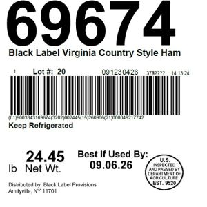 Black Label Virginia Country Style Ham