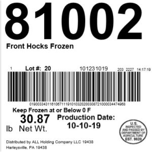 Front Pork Hocks Frozen