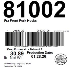 Frz Front Pork Hocks