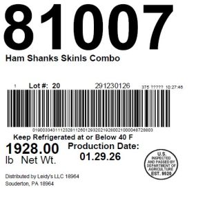 Ham Shanks Skinls Combo