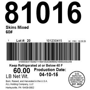 Pork Skins Mixed 60#