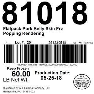 Flatpack Pork Belly Skin Frz