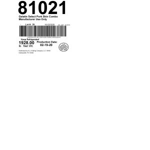 Gelatin Select Pork Skin Combo Manufacturer Use Only