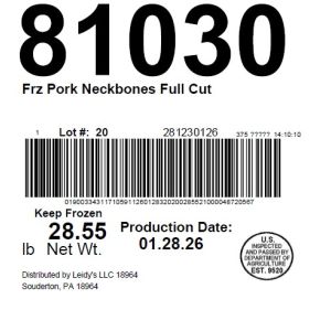 Frz Pork Neckbones Full Cut