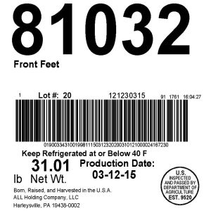 Pork Long Cut Front Feet