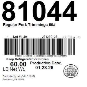 Regular Pork Trimmings 60#