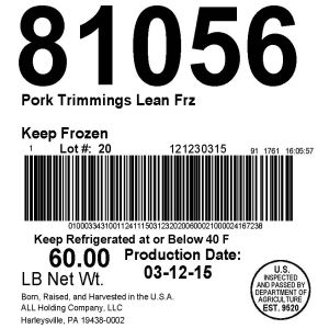 Pork Trimmings-Lean Frz