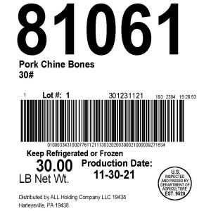 Pork Chine Bones