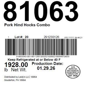 Pork Hind Hocks Combo