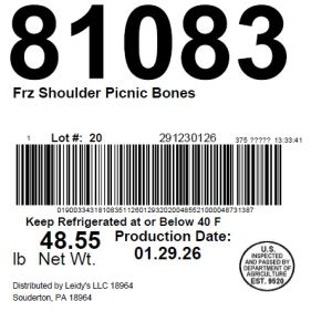 Frz Shoulder Picnic Bones