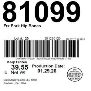 Frz Pork Hip Bones