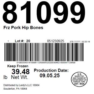 Frz Pork Hip Bones