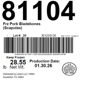 Frz Pork Bladebones (Scapulas)