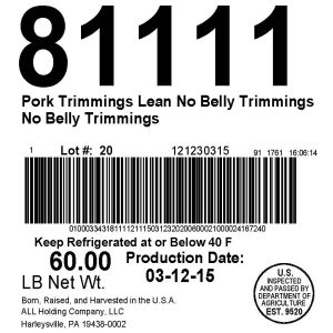 Pork Trimmings-Lean No Belly Trim