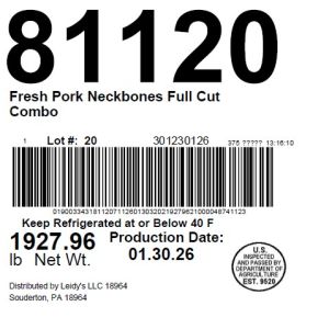 Fresh Pork Neckbones Full Cut Combo