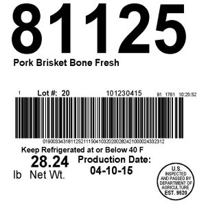 Pork Brisket Bone Fresh