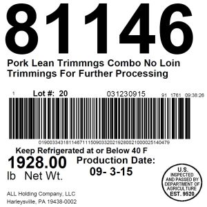 Pork Lean Trimmings Combo No Loin Trimmings Internal