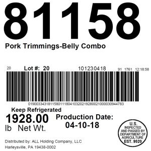 Pork Trimmings-Belly Combo Internal