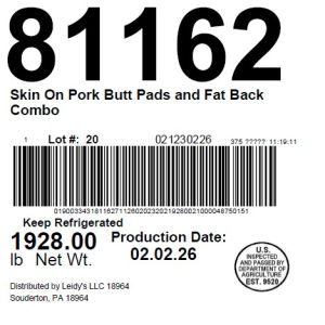 Skin On Pork Butt Pads and Fat Back Combo
