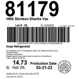 HNG Skinless Shanks Vac