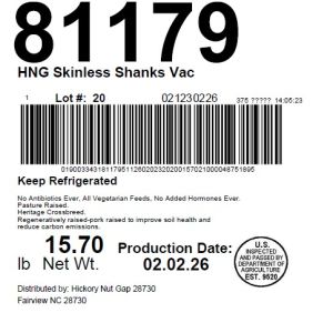 HNG Skinless Shanks Vac