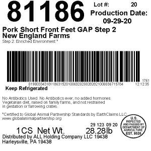 Pork Short Front Feet GAP Step 2 New England Farms
