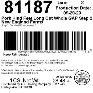 Pork Hind Feet Long Cut Whole GAP Step 2 New England Farms