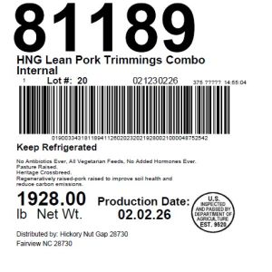 HNG Lean Pork Trimmings Combo Internal