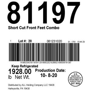 Short Cut Front Feet Combo