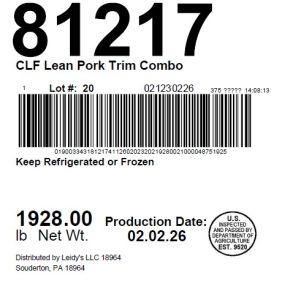 CLF Lean Pork Trim Combo